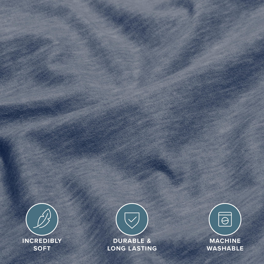 Flannel Sheet Set Prints (Queen, Heather Indigo)