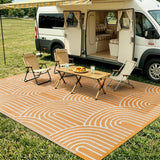 Outdoor Area Rugs 8x10 Waterproof, Plastic Reversible Rv Mats for Outside, Portable Lightweight Camp