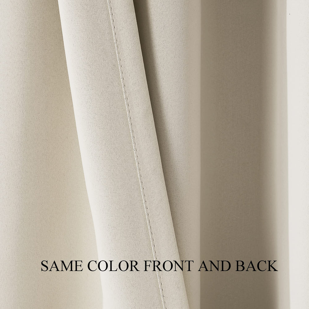 Blackout Extra Long Curtains, 95% Room Darkening Draperies for High Ceiling, Soft Textured Thermal Insualted Blackout