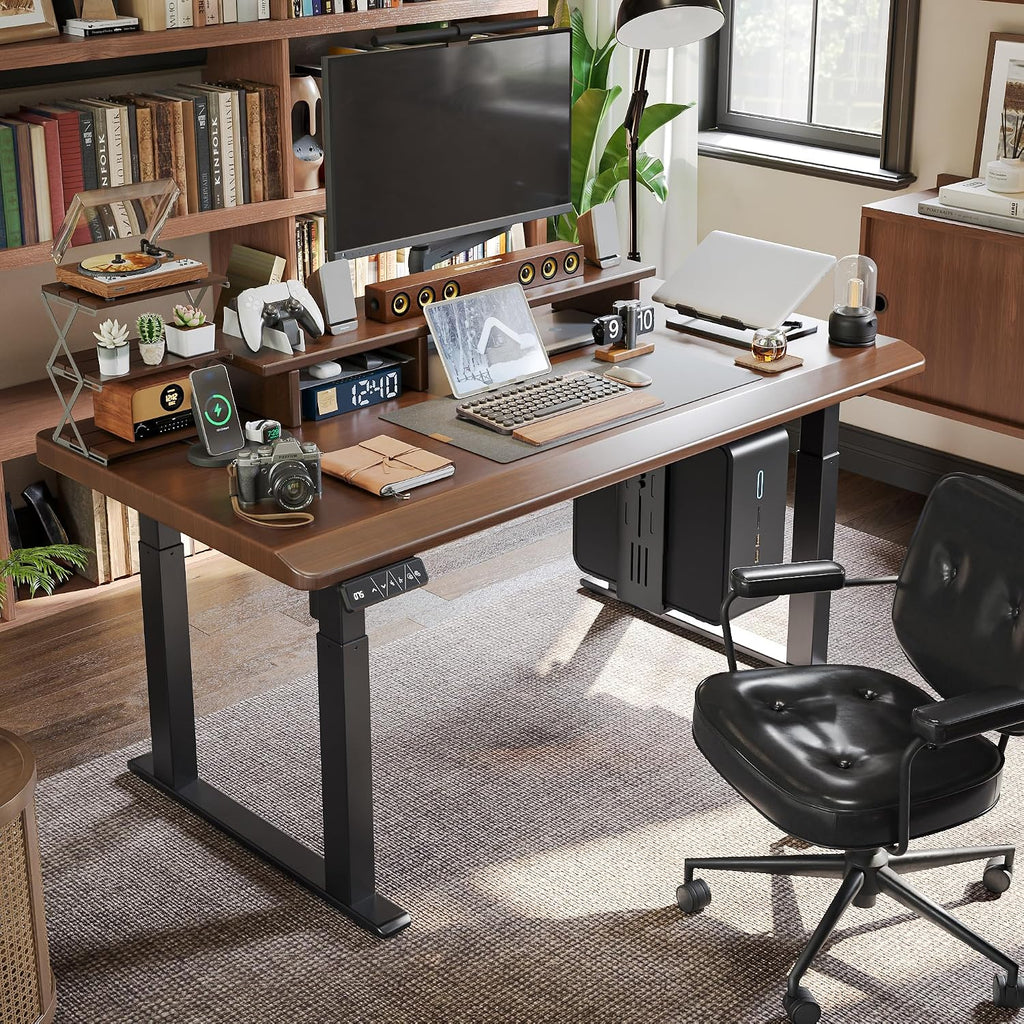 4-Leg Electric Standing Desk Frame | Heavy-duty 4-leg standing desk frame supports 264 lbs, providing superior