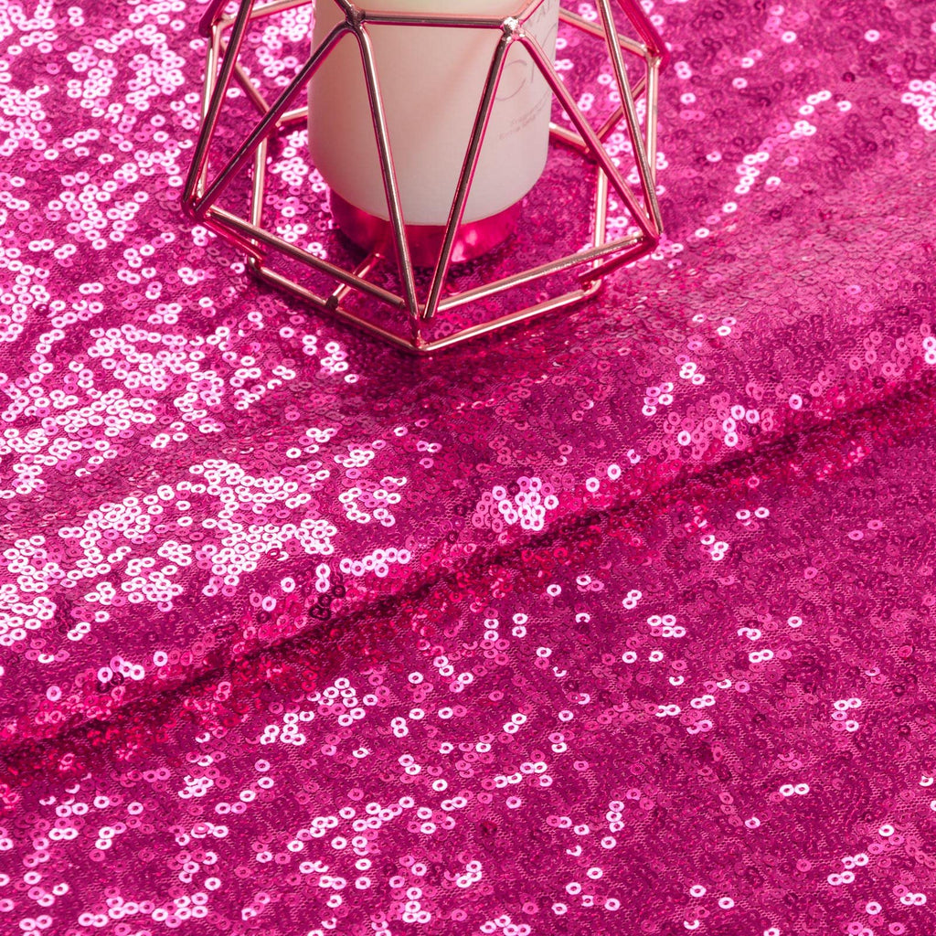 Hot Pink Fabric by The Yard 5 Yards Mesh Fabric for Sewing Sequin Material Fabric for DIY Dresses Clothing Table Linen
