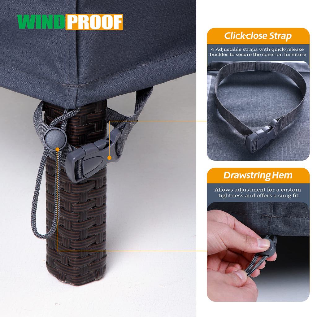 Grey, 28" W x 30" D x 36" H, 2-Pack