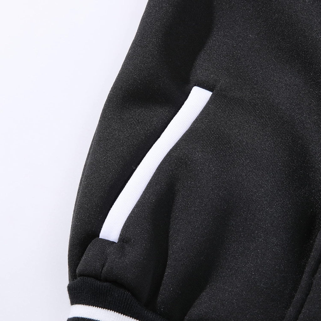 Kids Baseball Jackets Boys Girls Fit Varsity Jacket Casual Lightweight Plain Button Cardigan School Coat