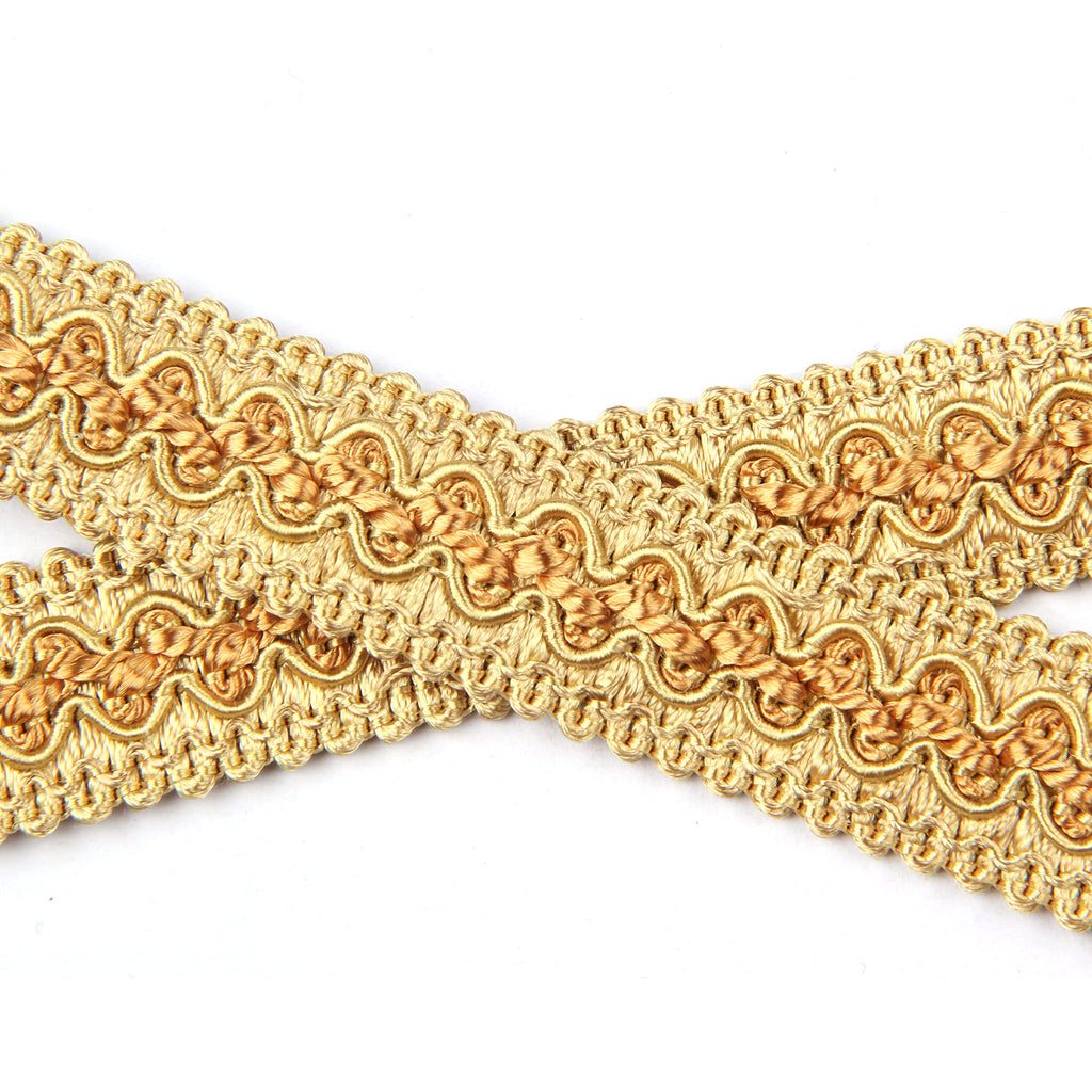 Braid Trim 0.78 inch 6.8 Yards Gold Gimp Fabric Trim