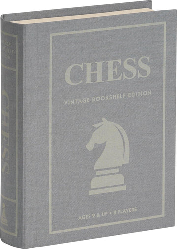 Chess Vintage Bookshelf Edition Board Game with Wood Pieces
