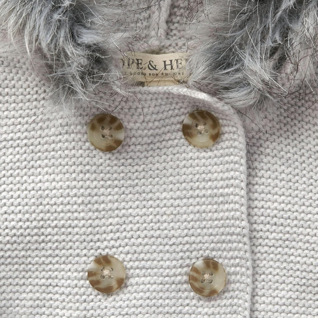 Layette Baby Long Sleeve Button Front Hooded Sweater