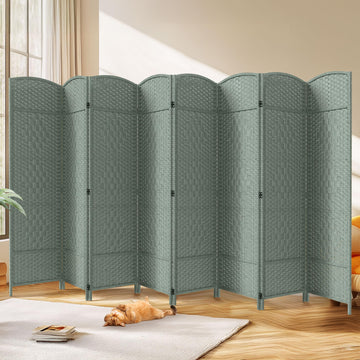 8 Panel Room Divider, Privacy Screen & Room Separation, Extra Wide