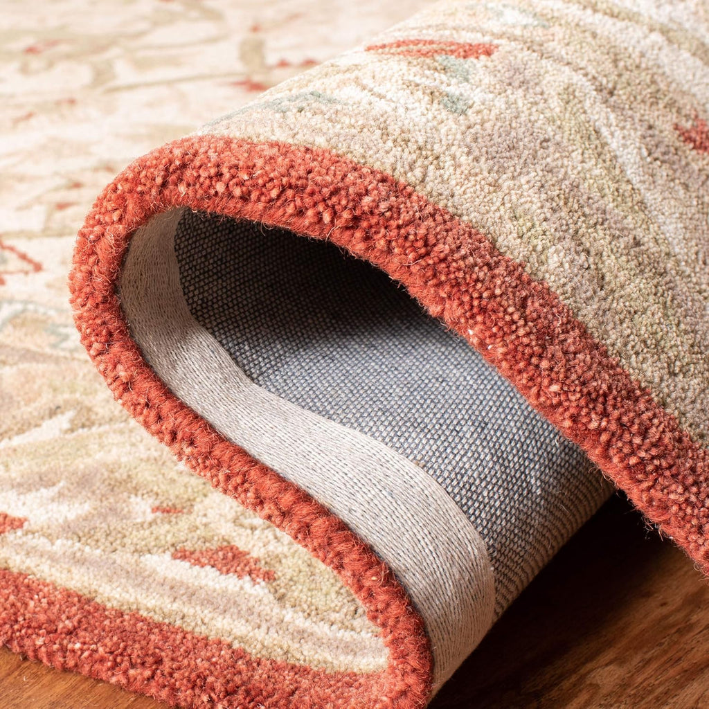 Anatolia Area Rug - 9' x 12', Beige & Rust, Handmade Traditional Oriental Wool