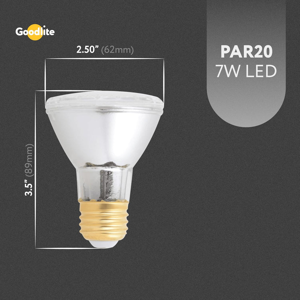 COB LED Dimmable 3000K 40-Degree Angle 7W 550 lm PAR20 Spot Light Bulb, Warm White