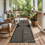 Enfys Modern Rainbow Hallway Runner Rug, 2x6 Washable Easy Jute Rugs for Entryway Kitchen Farmhouse 