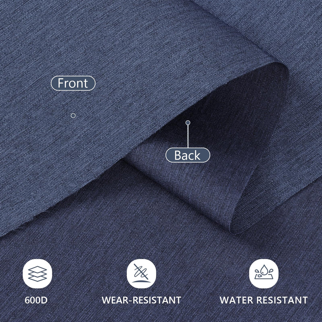 Waterproof Canvas Fabric by The Yard 600D Upholstery Fabric 58x72inch Denim
