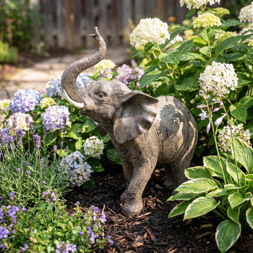 Elephant Decor Statue Gifts For Women, Large 13"