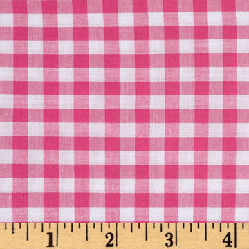 Richcheck 60" Gingham Check 1/4" Fuchsia, Fabric by the Yard