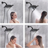 High Pressure Shower Head with Handheld, Oil Rubbed Bronze Dual Showerhead Combo with Rainfall Spray