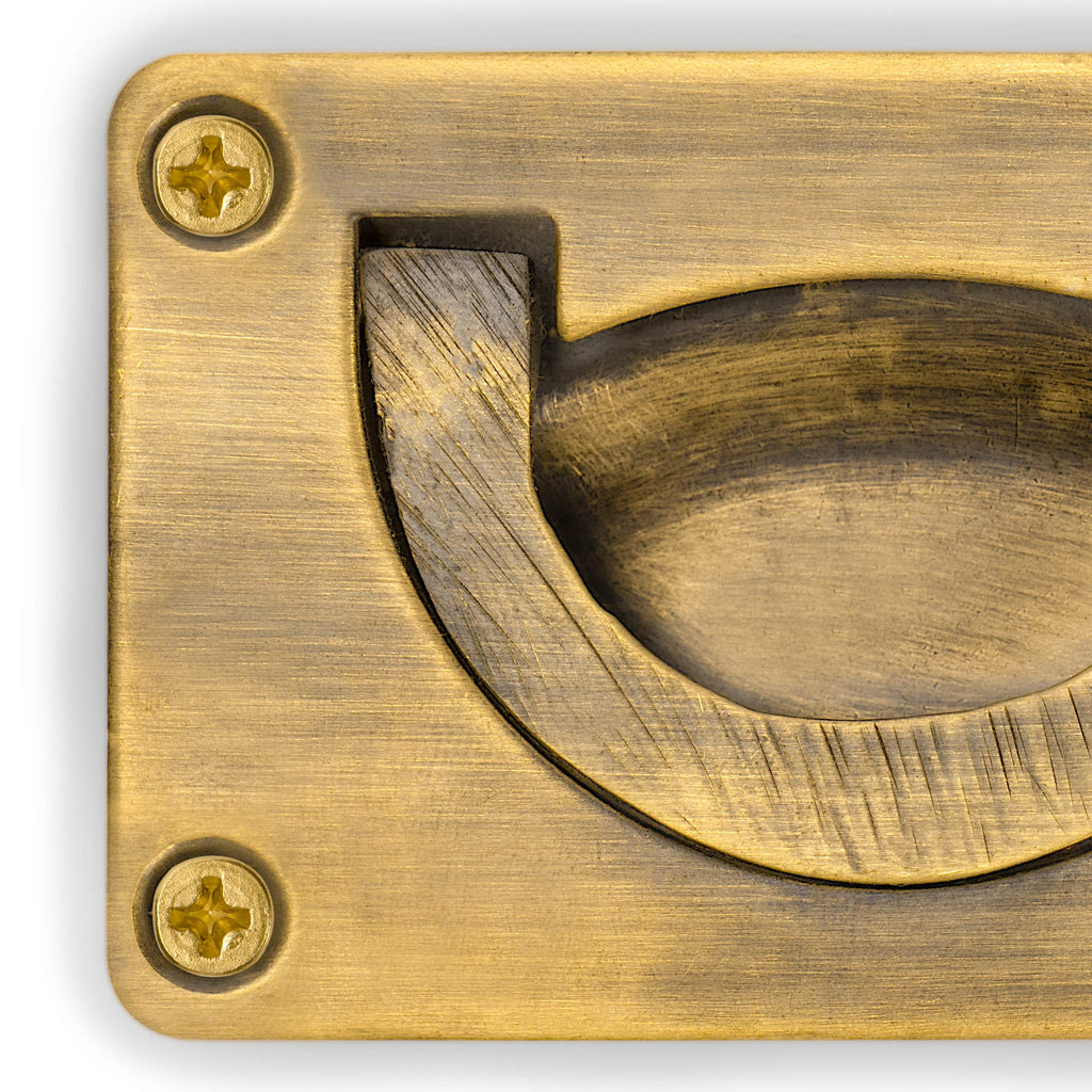 HP Creativity Brass Recessed Drawer Pulls, 2-Pack, 3.1 in