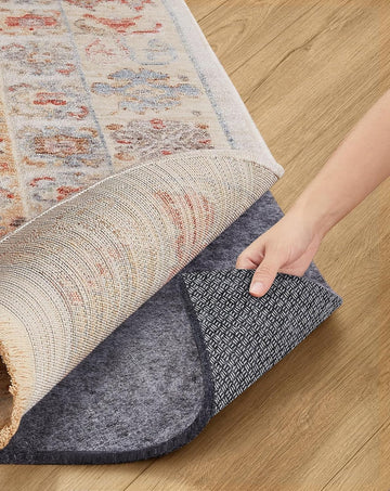 Non Slip Cushioned Rug Pad Gripper, Felt and Silicone Backing, 5 x 7 Ft, 1/4 inch Thick Carpet Liner Protector Mat - Set of 99
