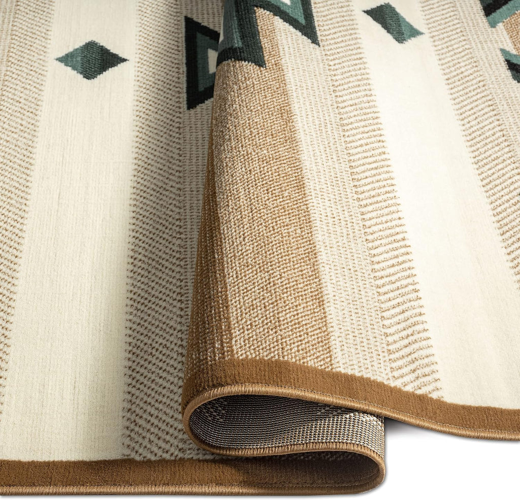 Dynamix Premium Sagrada Southwestern Geometric Area Rug Beige/Green, 5'2"x7'4"