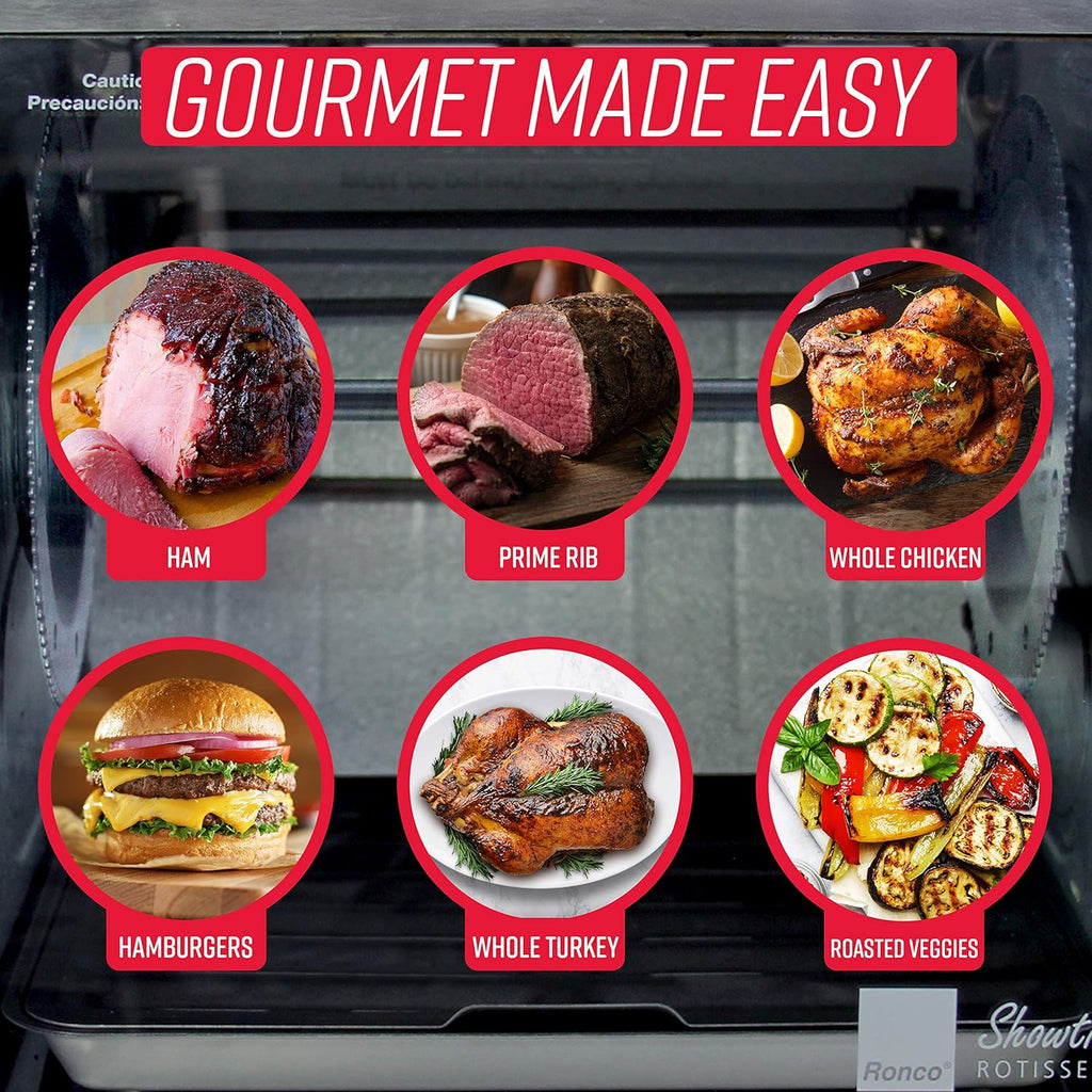 Modern Rotisserie Oven, Large Capacity (12lbs) Countertop Oven, Multi-Purpose Basket for Versatile Cooking, Easy-to