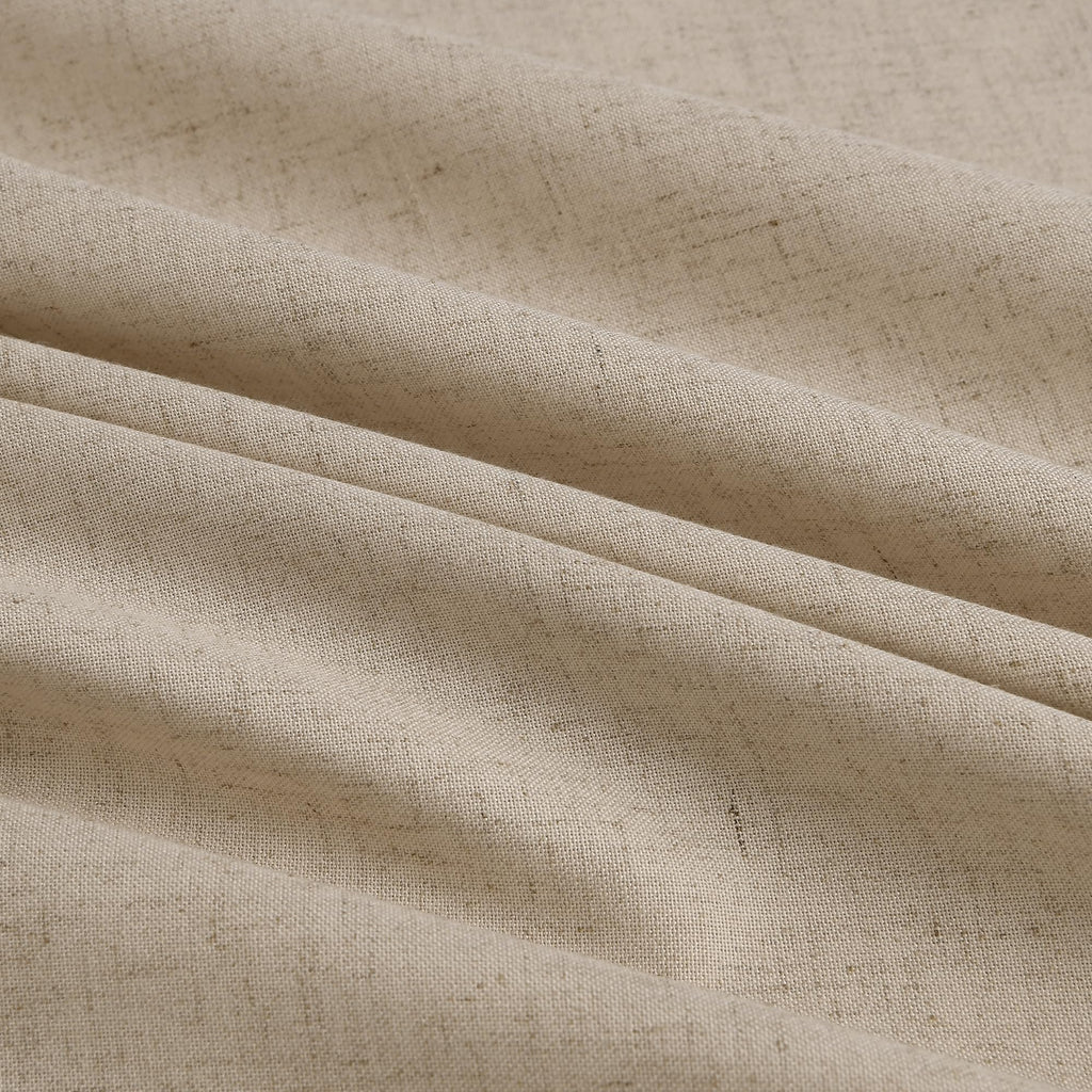 Eggshell Beige Extra Long Linen Pinch Pleated Curtains 108 Inches Long Pinch Pleat Drape Hooks Rings Back Tab Semi