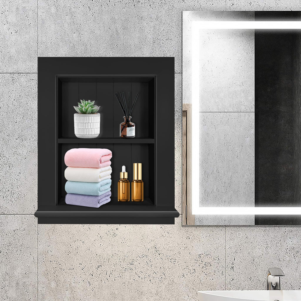 Recessed Medicine Cabinet, Medicine Cabinets, Large Medicine Cabinet, 2-Tier Bathroom Cabinets Wall Mount Storage