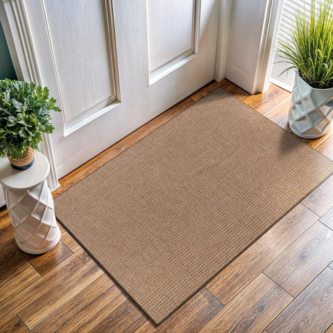Easy Jute Door Mat 2x3 Indoor Outdoor Natural Rugs Solid Fiber Rug Woven Area Rug Boho Easy Clean In