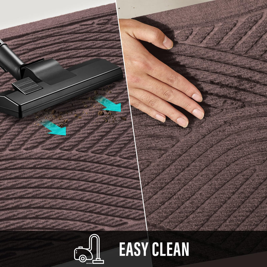 Sturdy Front Door Mat, Absorbent Muddy Dirt Resist Welcome Door Mats Outdoor Indoor, Stain and Fade Resistant