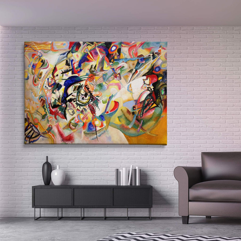 Composition VII by Wassily Kandinsky Canvas Art Wall Home Decor - Various Sizes (45in x 30in Gallery Wrapped)