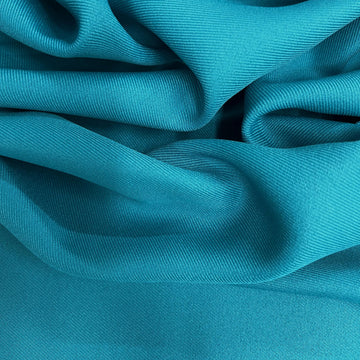 Delaney Teal Polyester Gabardine Fabric for Skirts, Suits, Overcoats, Trousers/Slacks, Uniforms, Lining, etc. (Size
