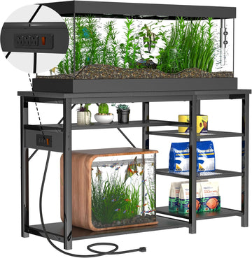 40-50 Gallon Fish Tank Stand With Power Outlets for Aquarium Stand