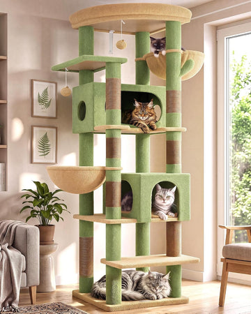 74in Cactus Heavy Duty Cat Tree Tower for Indoor Large Cats