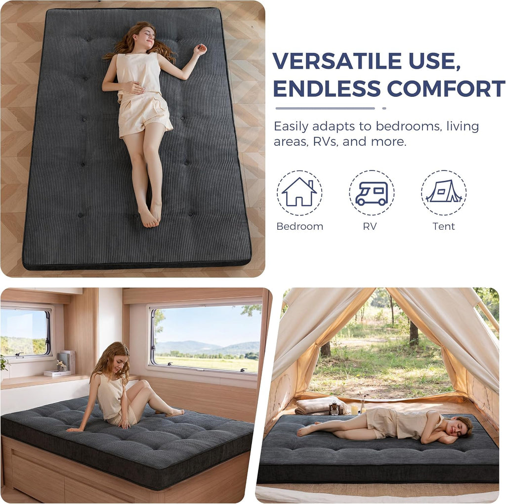 6" Extra Thick Japanese Floor Mattress Futon Mattress