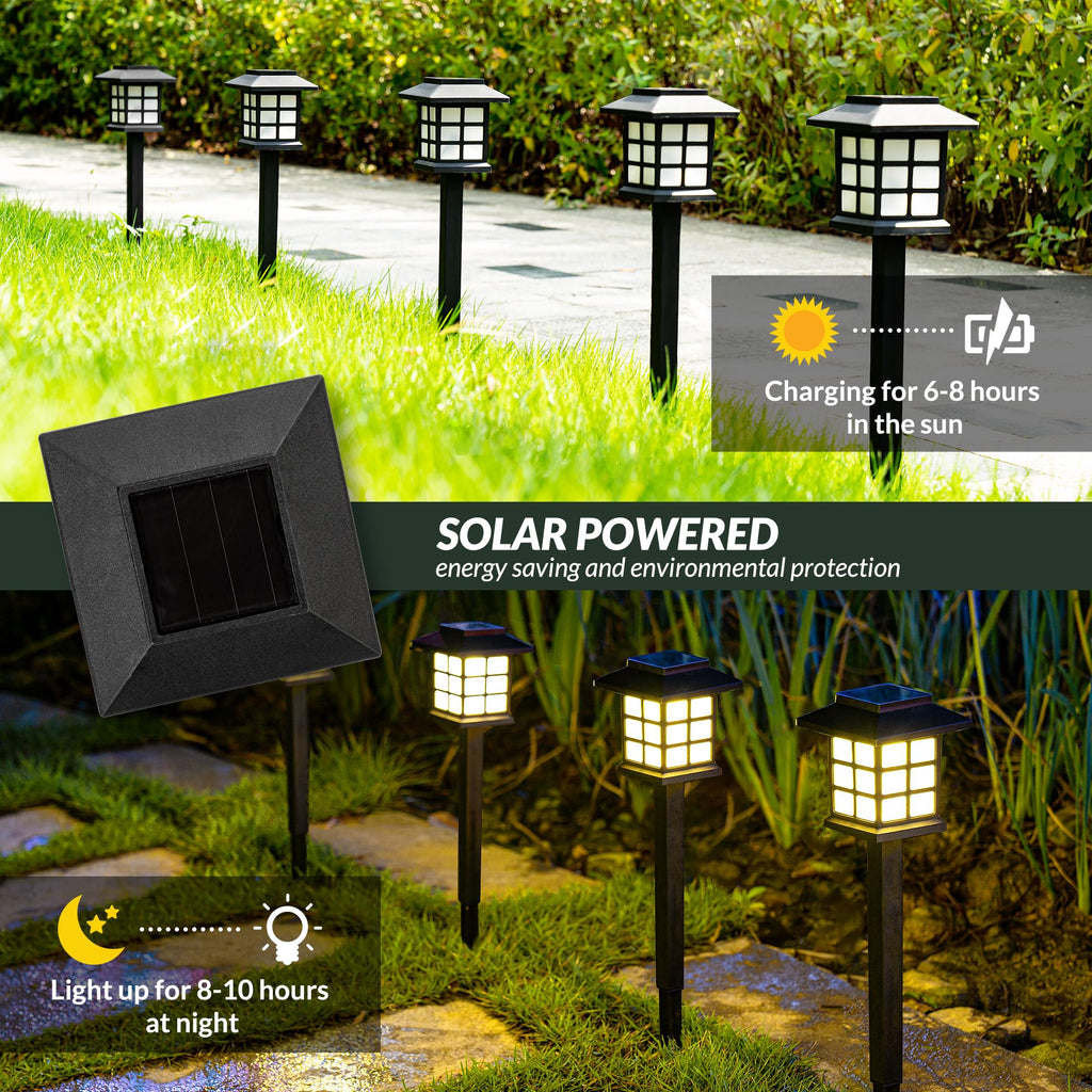 Solar Lights Outdoor Pathway Walkway Garden Solar Light Outside 16Pc
