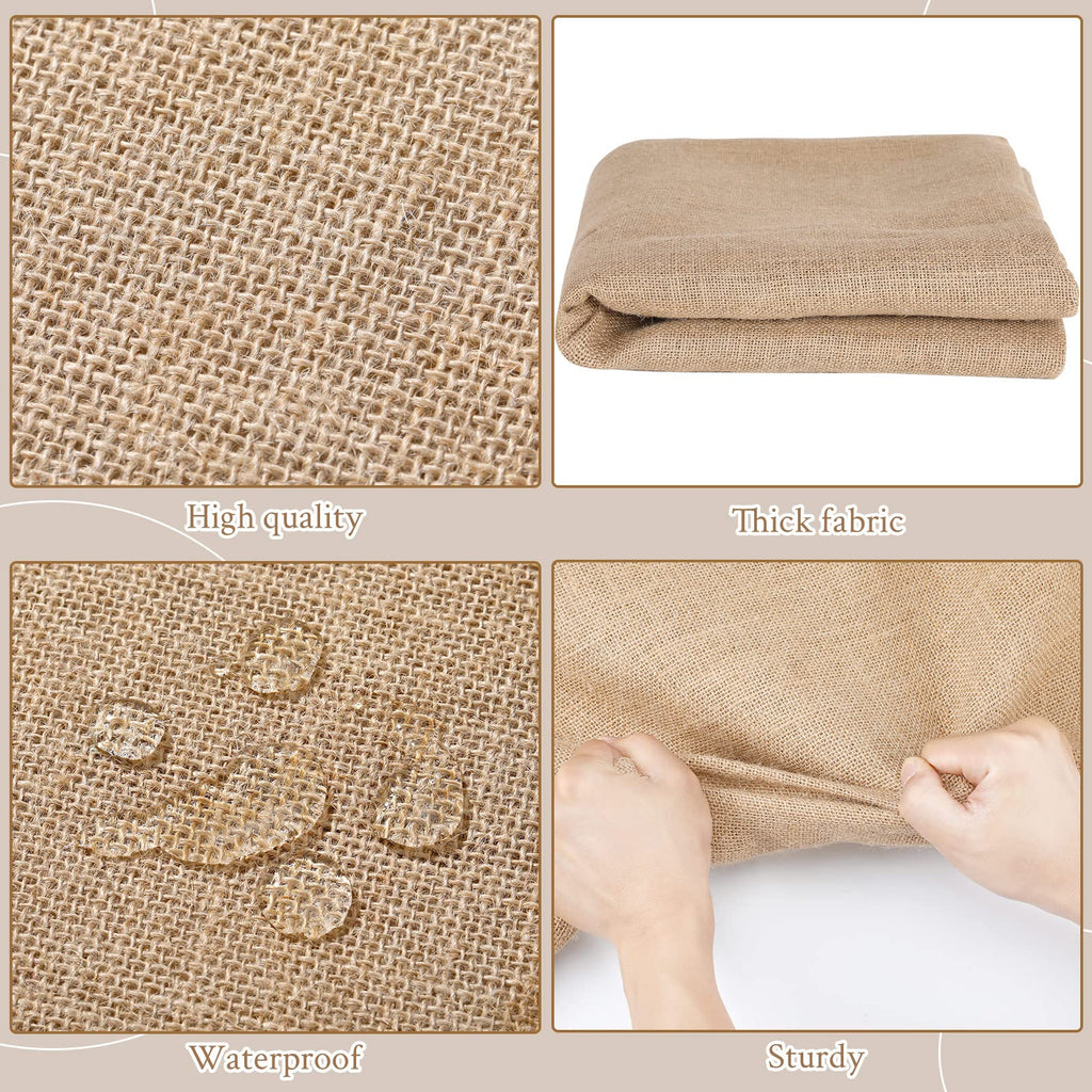 Natural Burlap Tablecloth Farmhouse Rustic Wedding Rectangle Burlap Table Cover Jute Tablecloth for Wedding Party