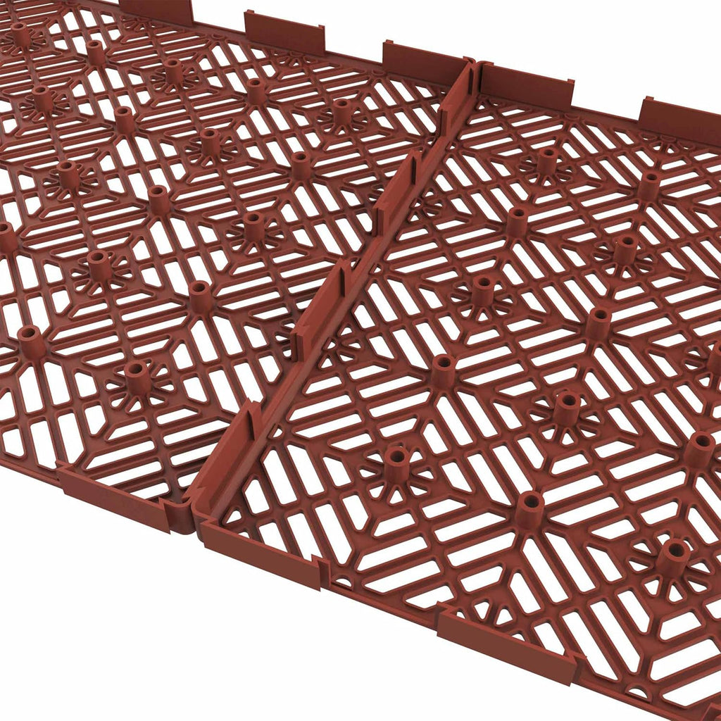 Deck Tiles - 30-Pack Polypropylene Interlocking Patio Tiles ? Outdoor Flooring for Balcony, Porch, and Garage by