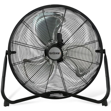 Pro High Velocity Metal Blade Floor Fan, 3 Speeds, Black, 20in