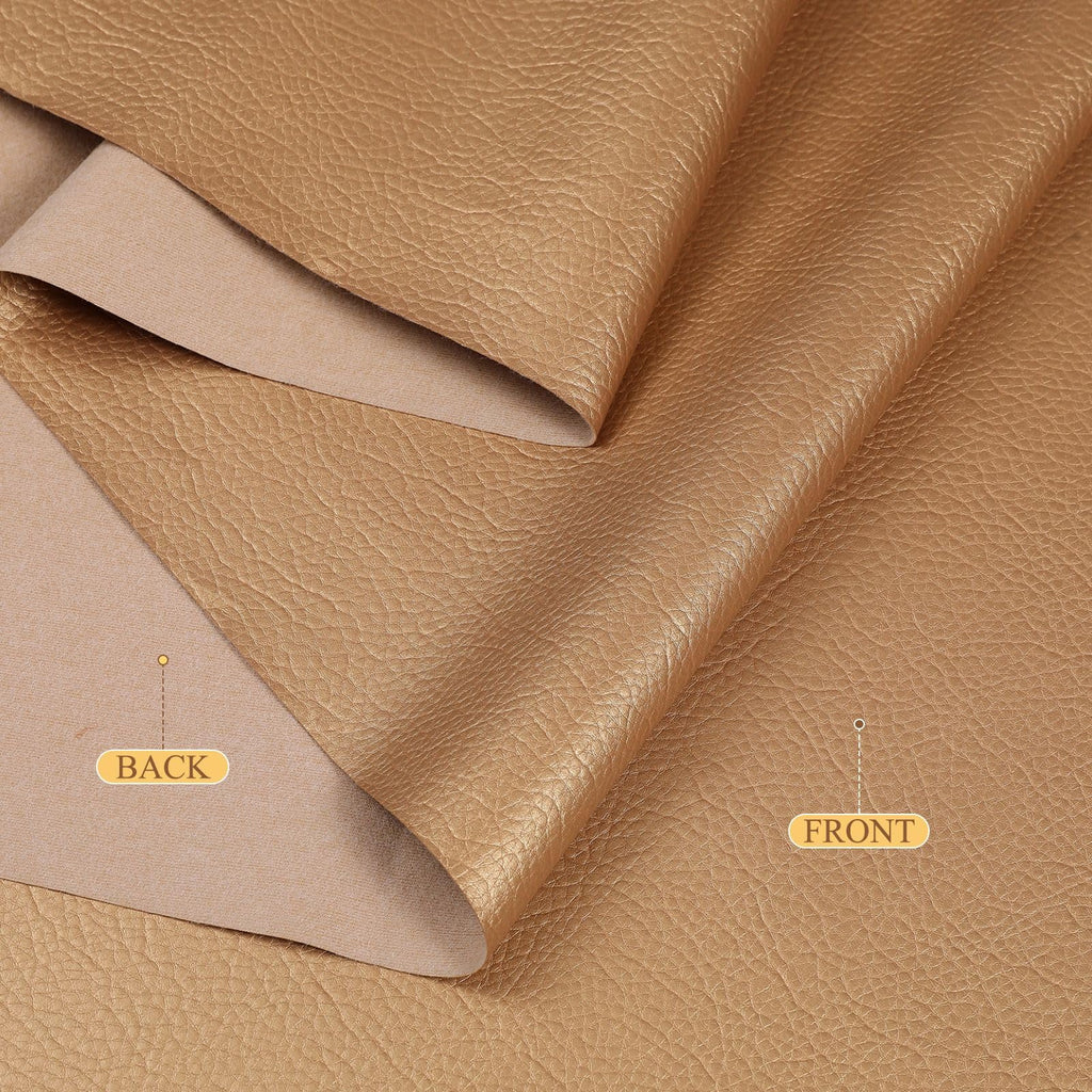 Faux Leather 0.7mm Upholstery Fabric by the Yard 8 Yard Gold