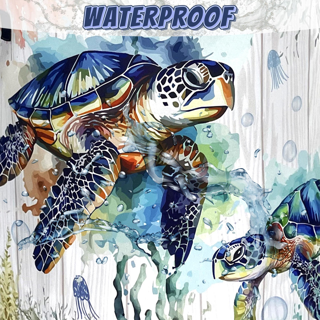 Ocean Sea Turtle Laundry Basket Oxford Cloth Foldable Hamper 18.9x16.5 Inch