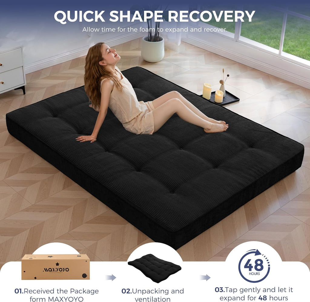 6" Extra Thick Japanese Floor Mattress Futon Mattress