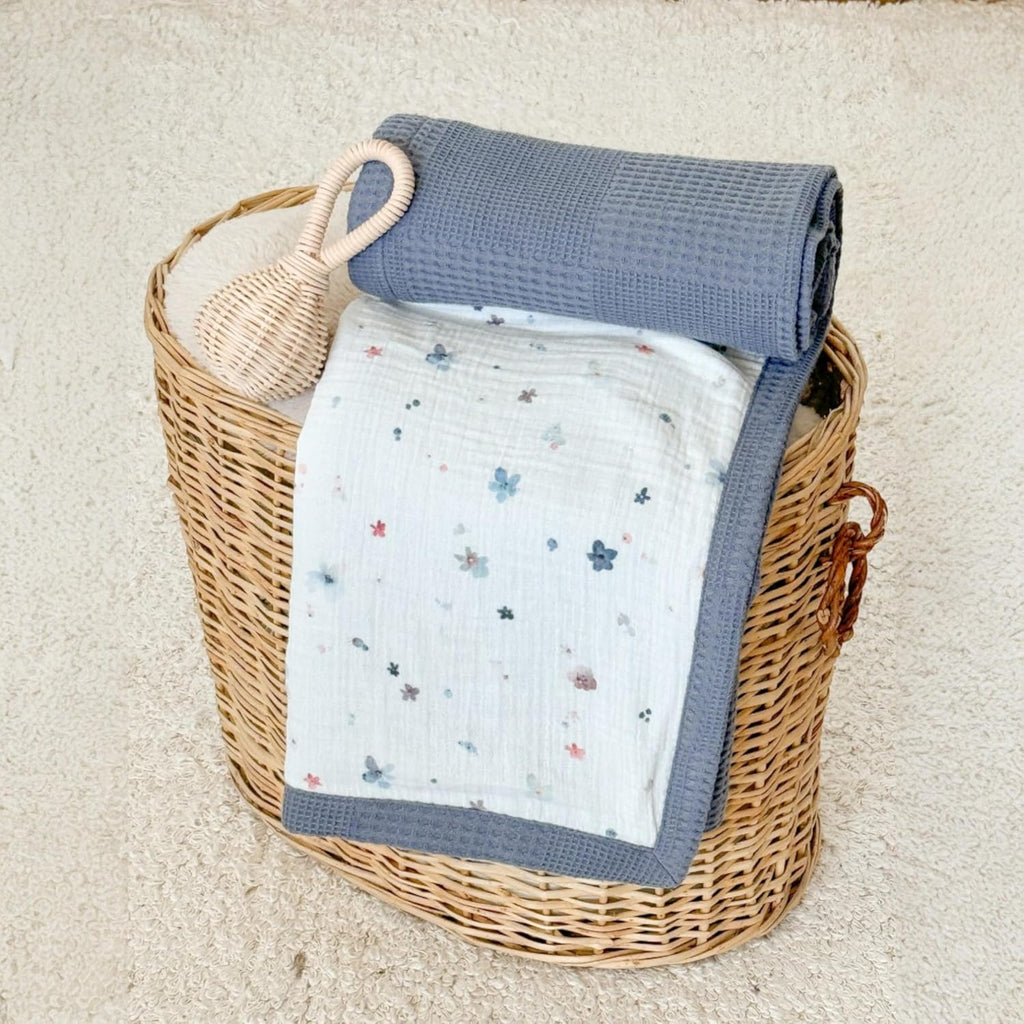 Blanket with Name - 100% Organic Cotton Newborn Gift | Custom Knit Blanket for Boys, Girls, Kids & Baby Showers