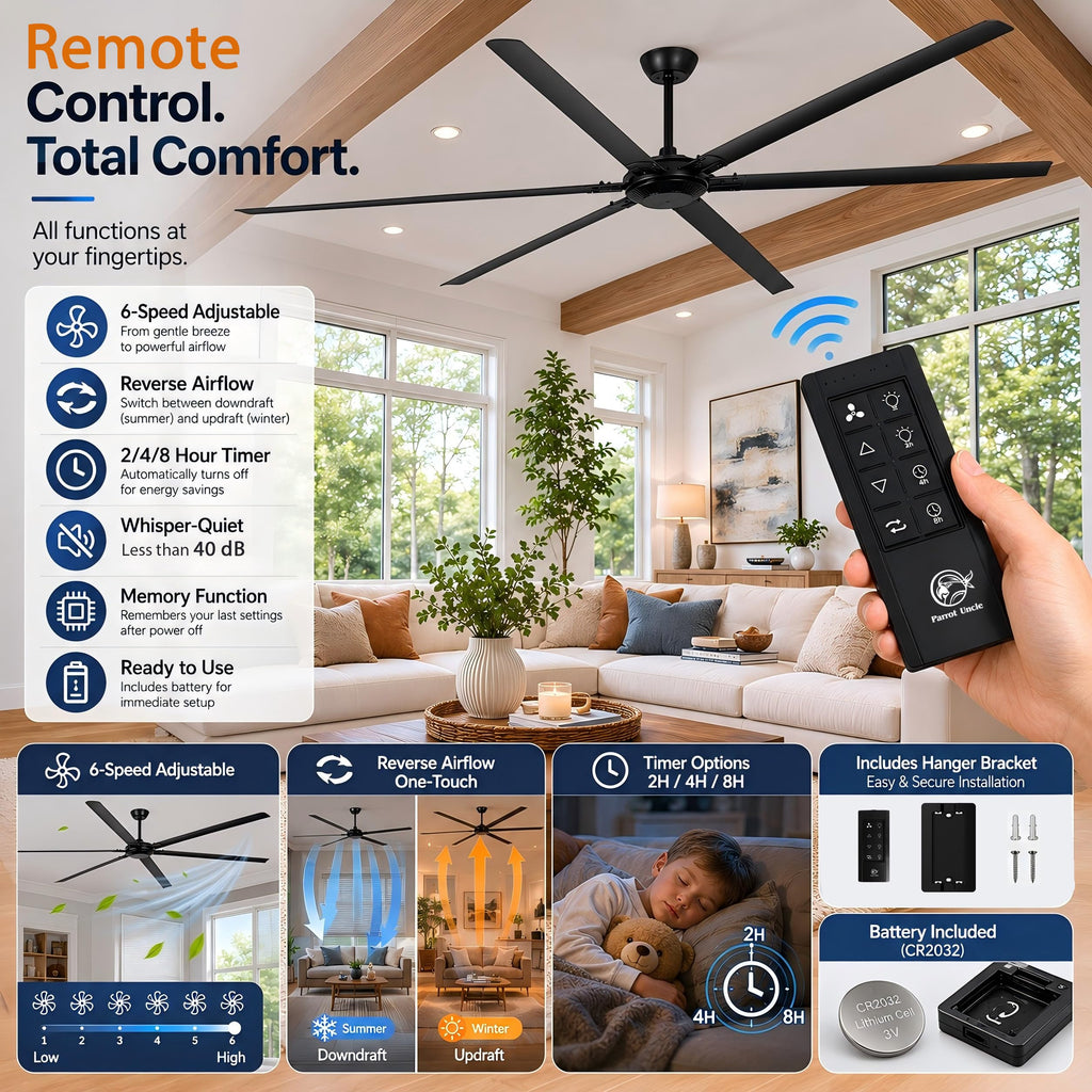 120 Inch Industrial Ceiling Fans Without Lights Large Ceiling Fan 19000 CFM