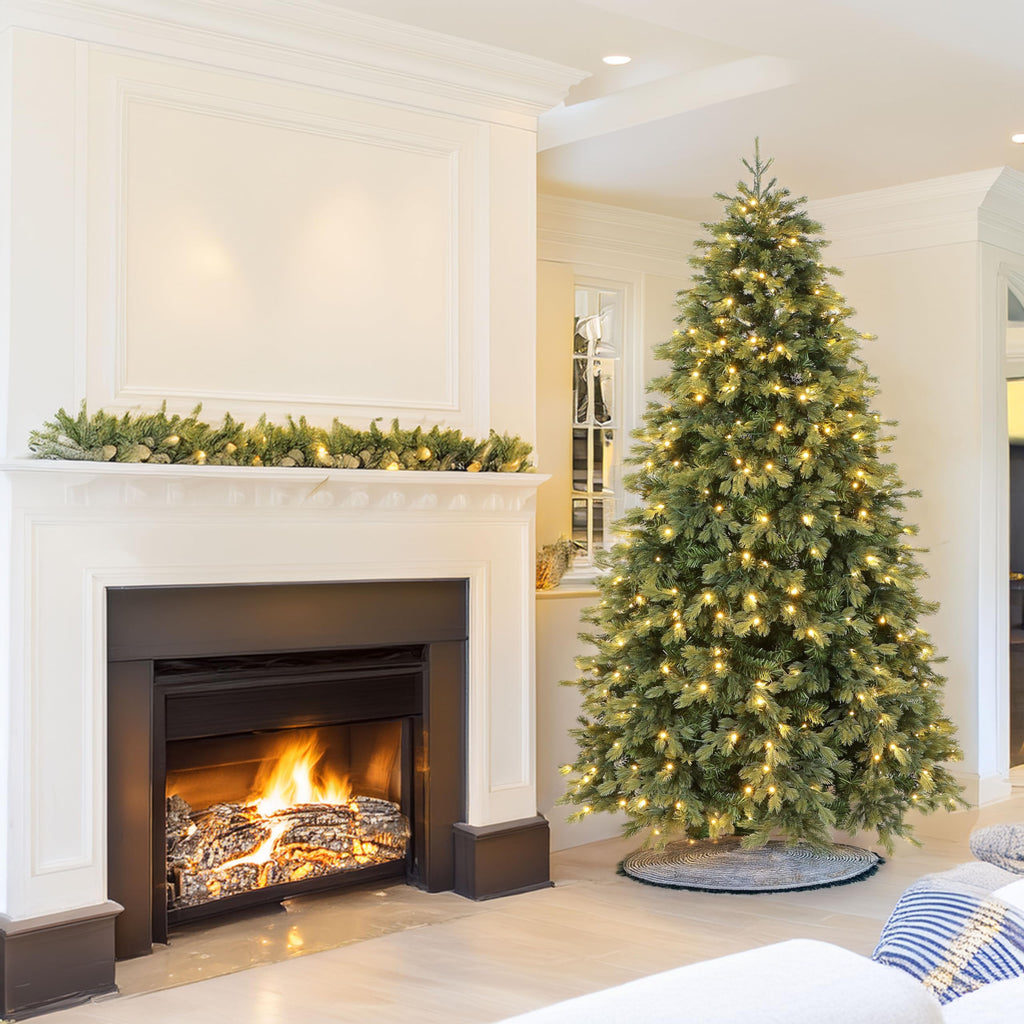 Stuff 7' Premium Douglas Fir Artificial Christmas Tree, Pre-lit with LED Lights, Full Shape (7ft)
