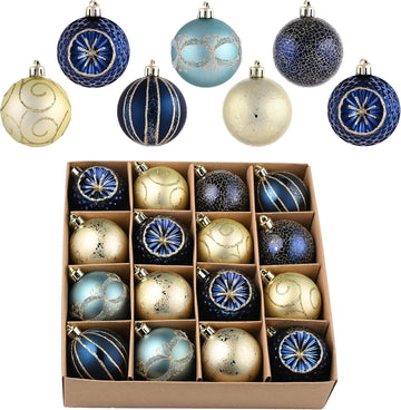 16ct Christmas Tree Decorations Ball Ornaments 2.36 Inches