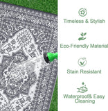 9x12 Outdoor Rug Waterproof Reversible Mat Indoor Outdoor Rugs Carpet, Boho Vintage Large Outdoor Pl