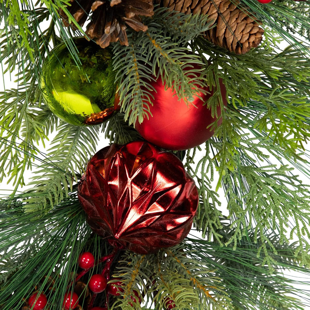 Real TouchTM Pinecones Ornaments Artificial Christmas Wreath 36"