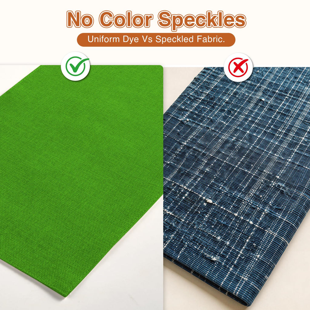 Linen Fabric Placemats Set of 4, Machine Washable, Heat Resistant, Wrinkle Free, Thick Polyester Kitchen Place Mats