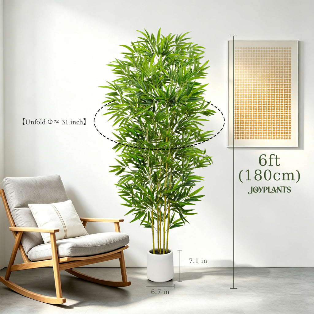Fake Bamboo Tree, 6FT Artificial Plants Decor