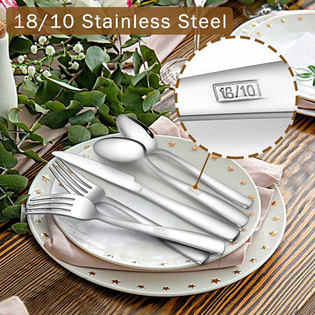 40-Piece 18/10 Stainless Steel Silverware Set for 8