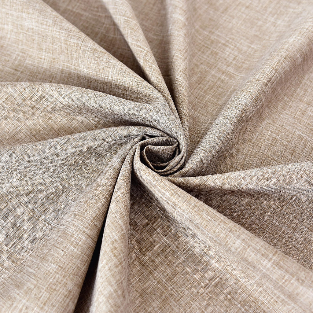 Faux Linen Tablecloths Rectangle 60 x 102 Inch - 2 Pack Neutral Table Clothes for 6-8 Foot Tables, Nature Faux Burlap
