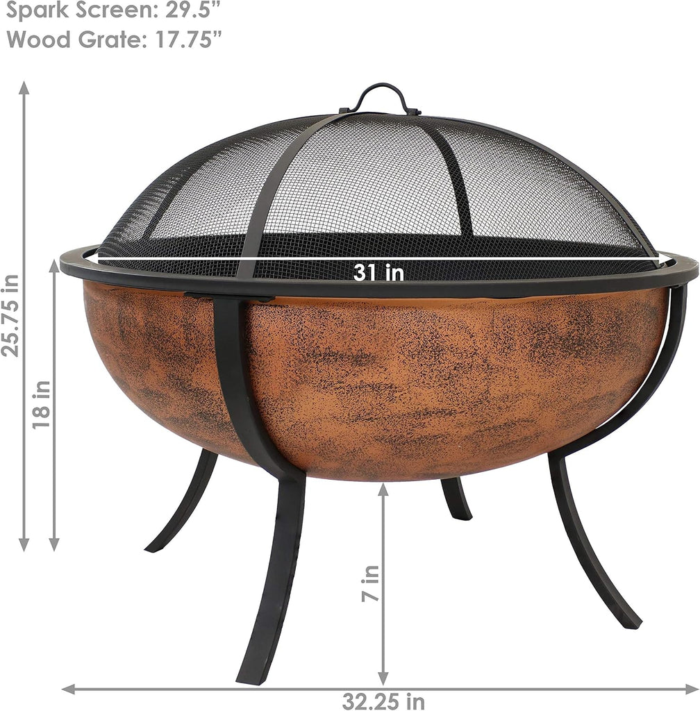 32-Inch Outdoor Wood-Burning Fire Pit