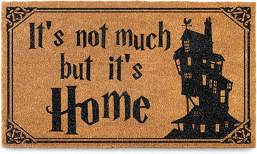 It's Not Much but It's Home Door Mat 30x17 Inch, Nerdy Welcome Mat Coir | Funny Entryway Decor, Fantasy Fan Gift